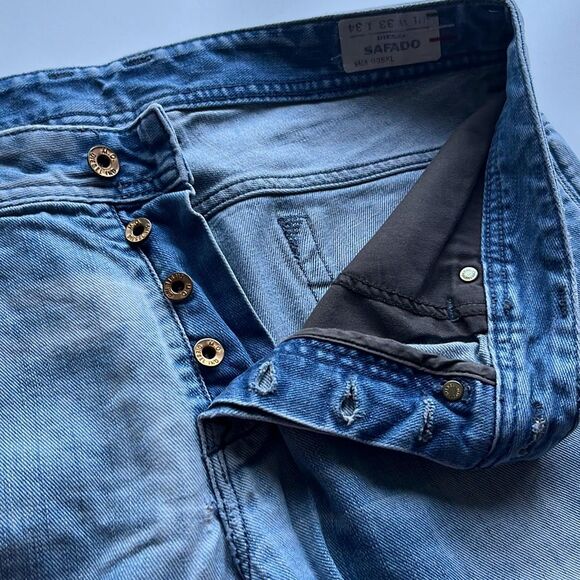 Diesel Light Wash Jean Cutoff Shorts Mens 33/8 - Picture 4 of 11